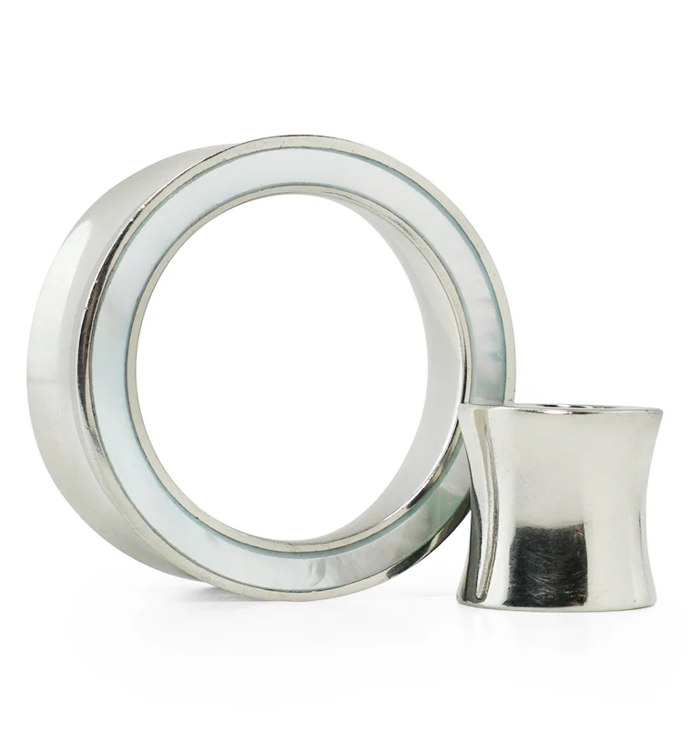 White Brass Mother of Pearl Tunnels