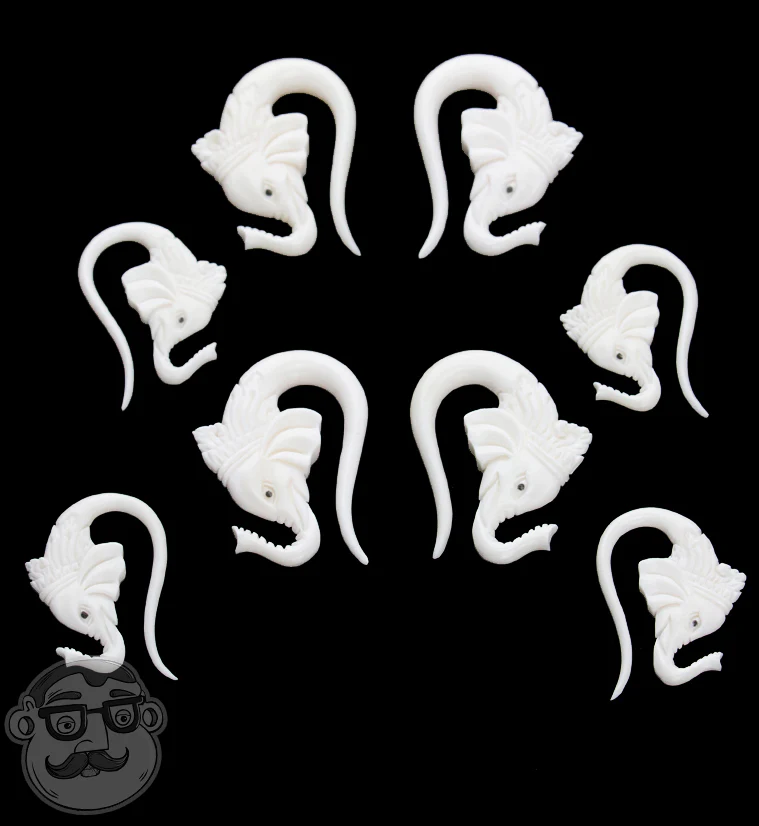 White Elephant Bone Hangers
