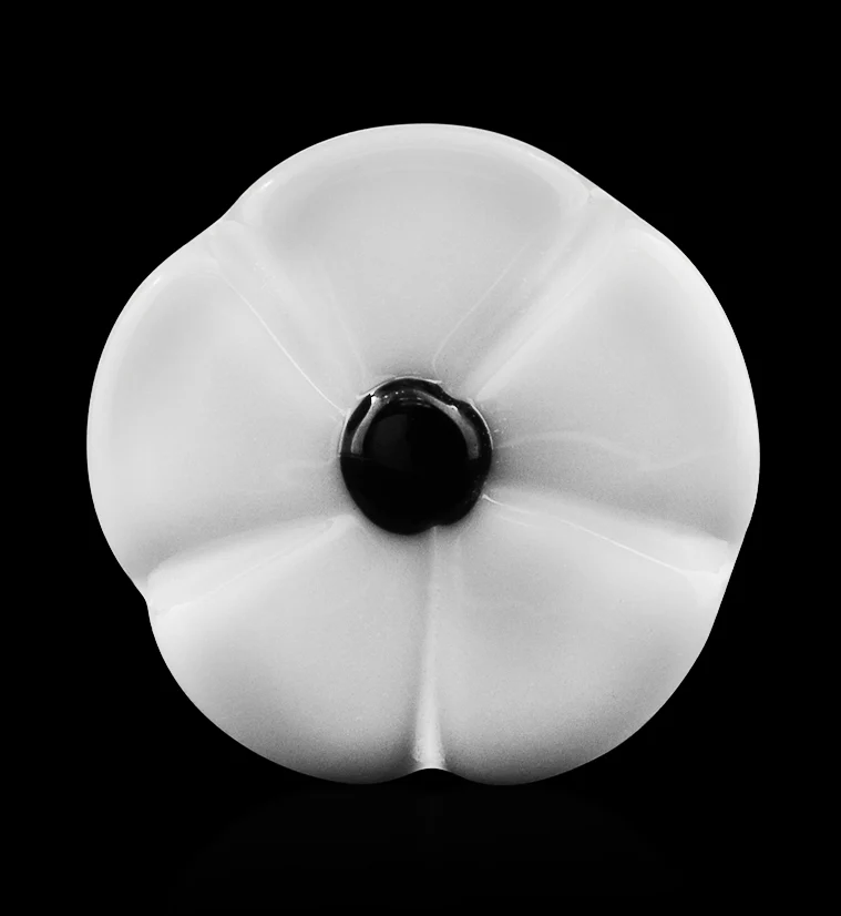White Flower Glass Plugs - Image 2