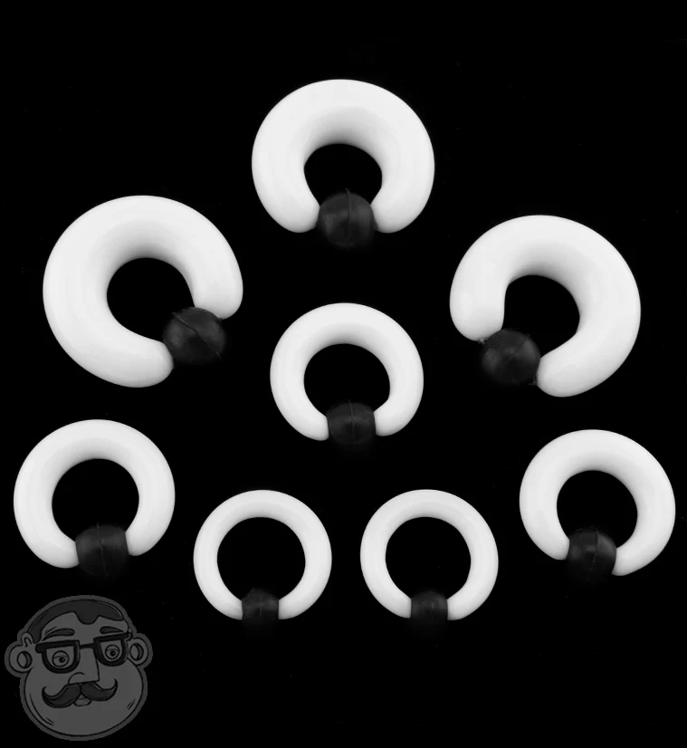 White Glass Captive Ring - Image 2