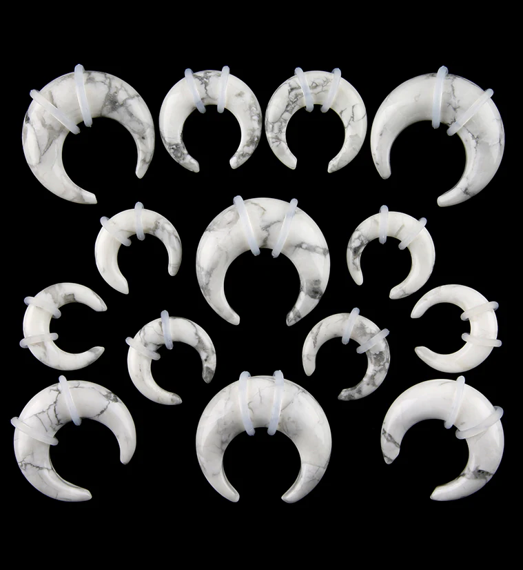 White Howlite Stone Pinchers - Image 3