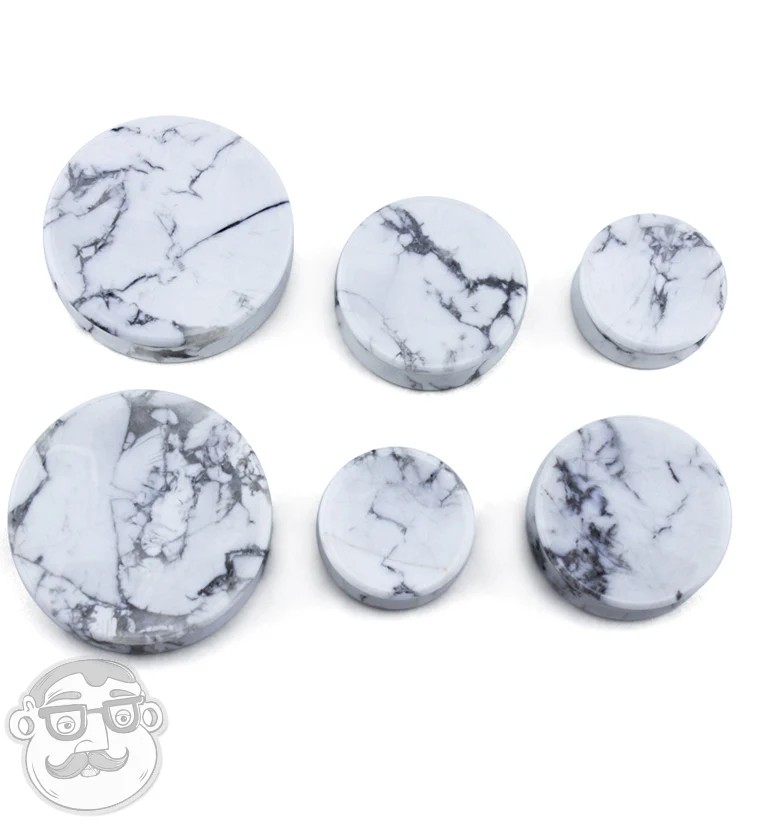White Howlite Stone Plugs - Image 9