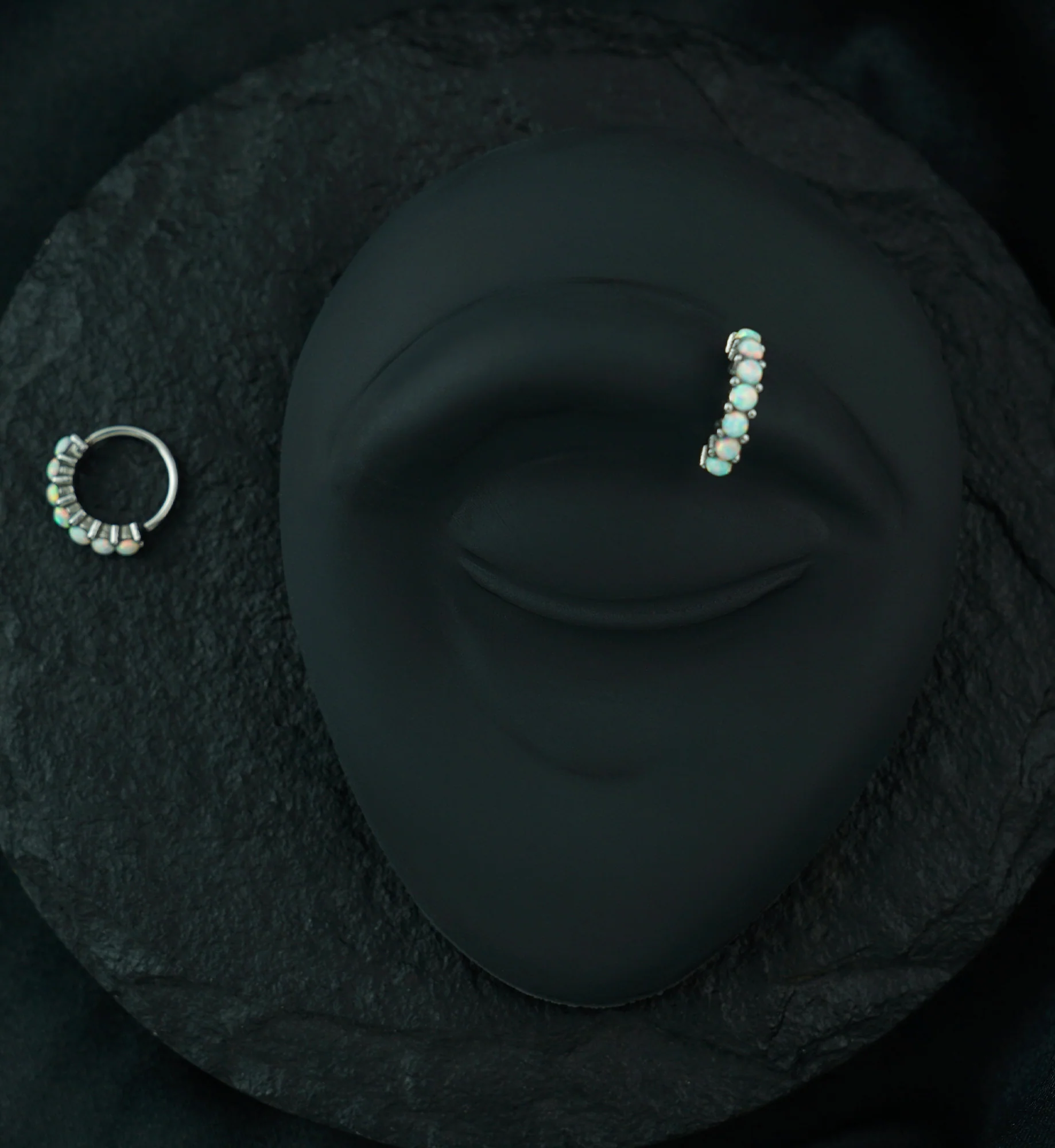 White Opal Septenary Seamless Ring - Image 2