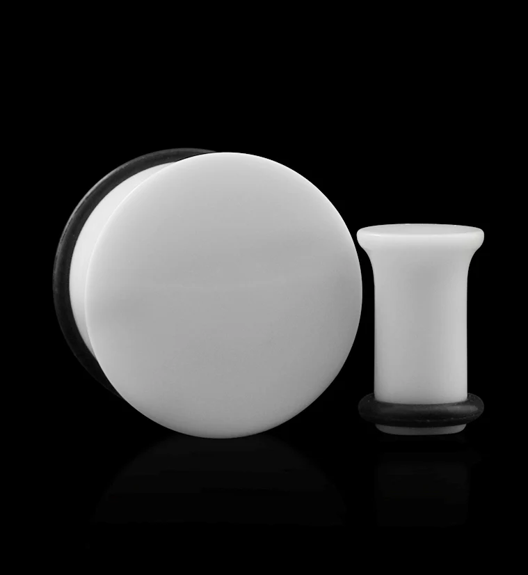 White Single Flare Plugs