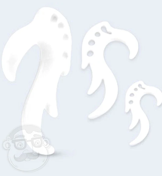 White Tribal Antler Hanger Talons Plugs - Image 3