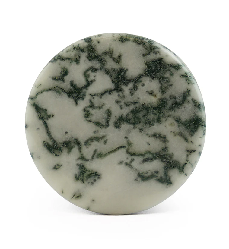 Winter Moss Agate Stone Plugs - Image 4