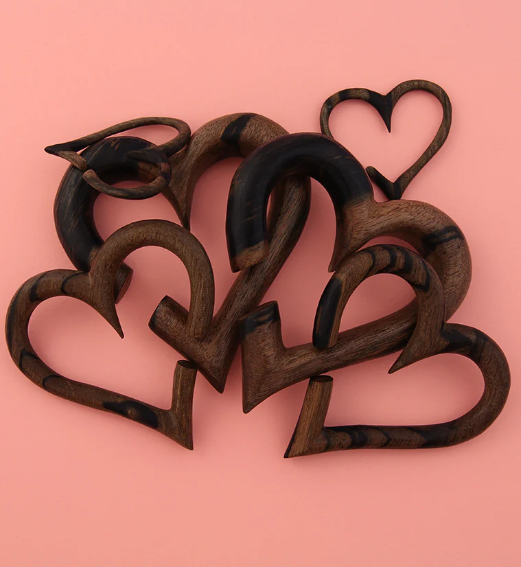 Wooden Heart Hanger Plugs - Image 5