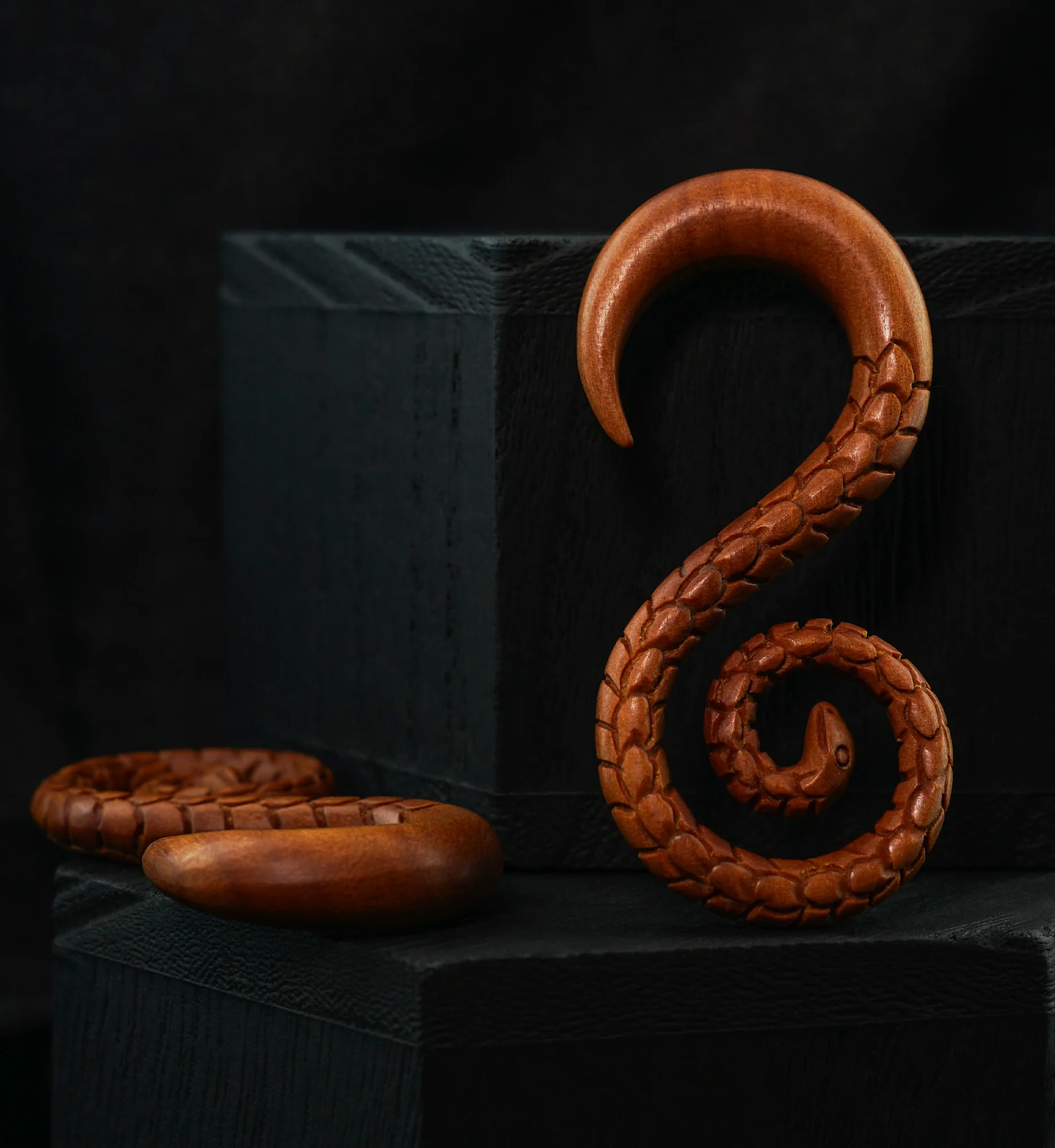 Wooden Snake Spiral Hangers - Image 2