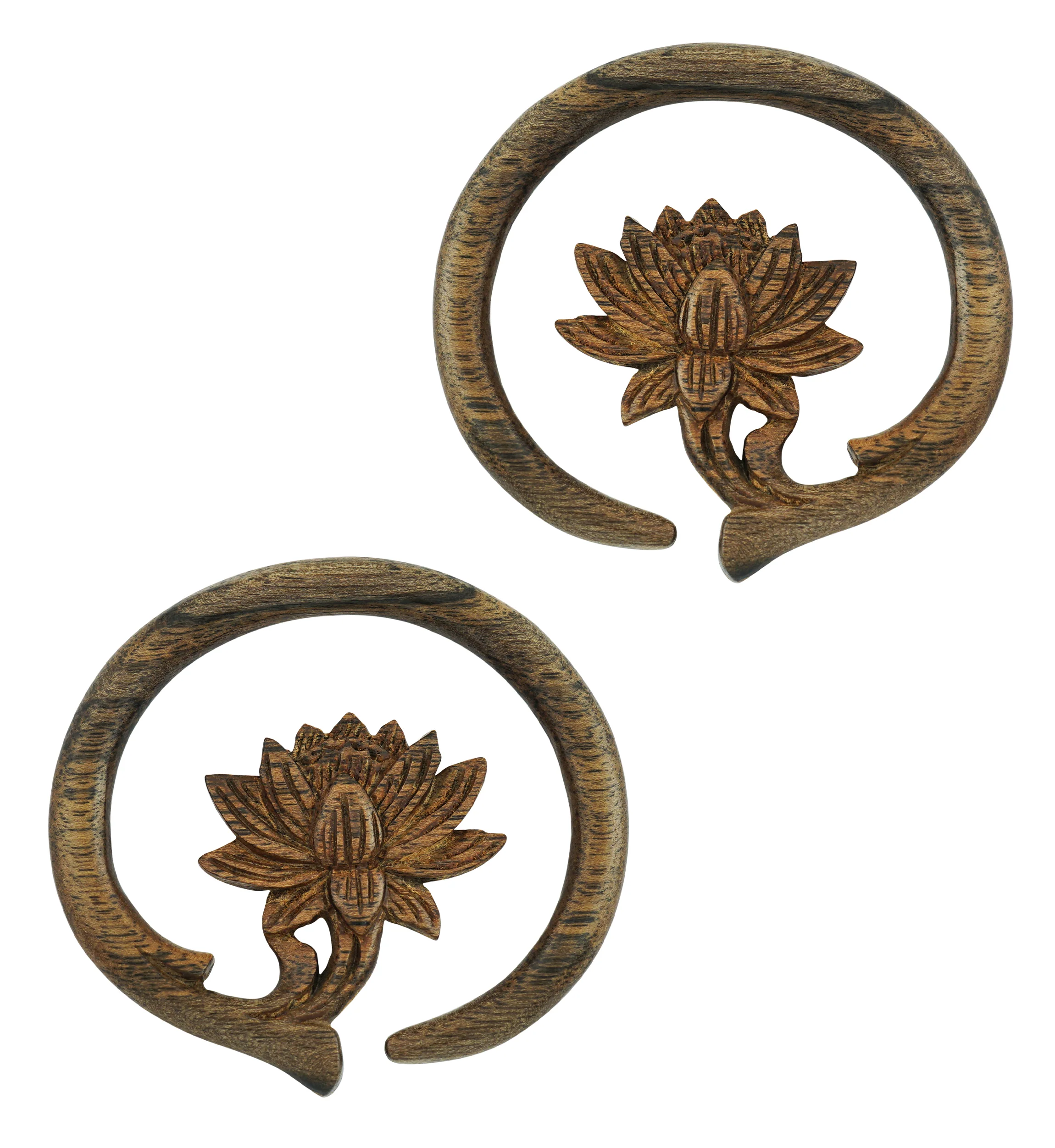 Wooden Water Lily Hoops - Image 3