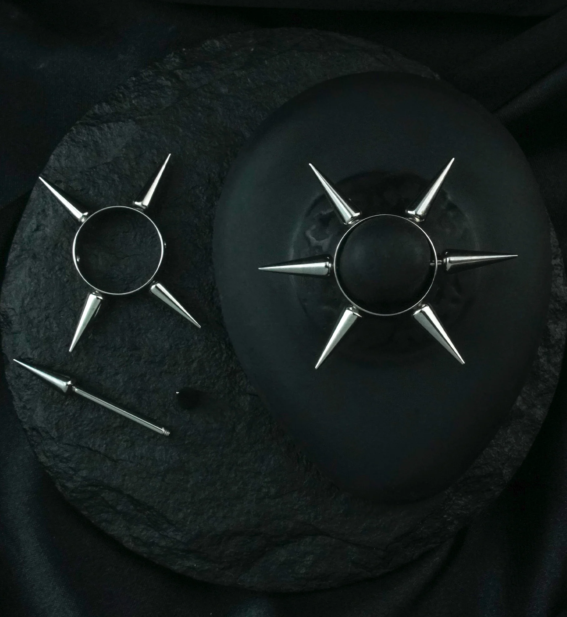 XL Spiked Nipple Rings - Image 2