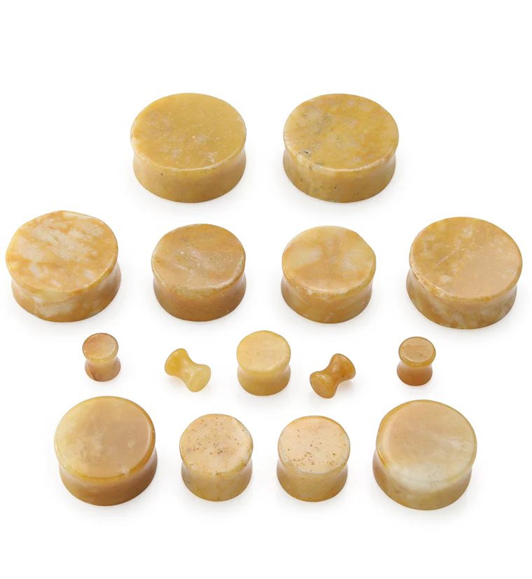 Yellow Burmese Stone Plugs - Image 3