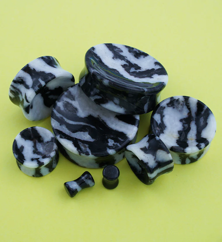 Zebra Jasper Stone Plugs - Image 2