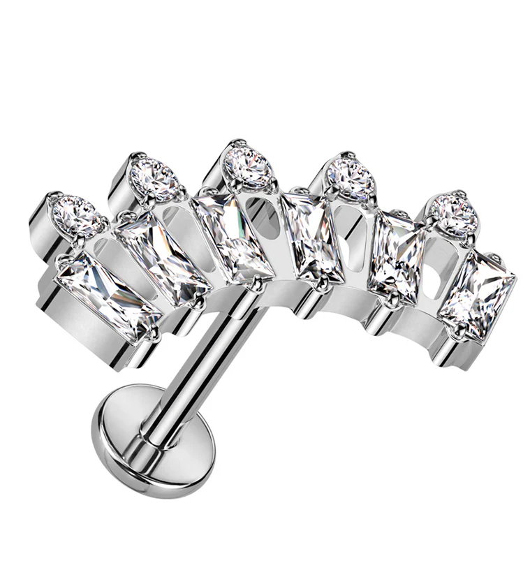 Zenith Clear CZ Titanium Internally Threaded Labret